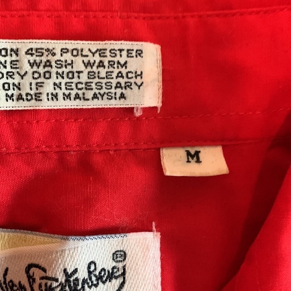 Vintage Red 1980s Diane von Furstenberg Blouse, sz M. - Picture 6 of 12